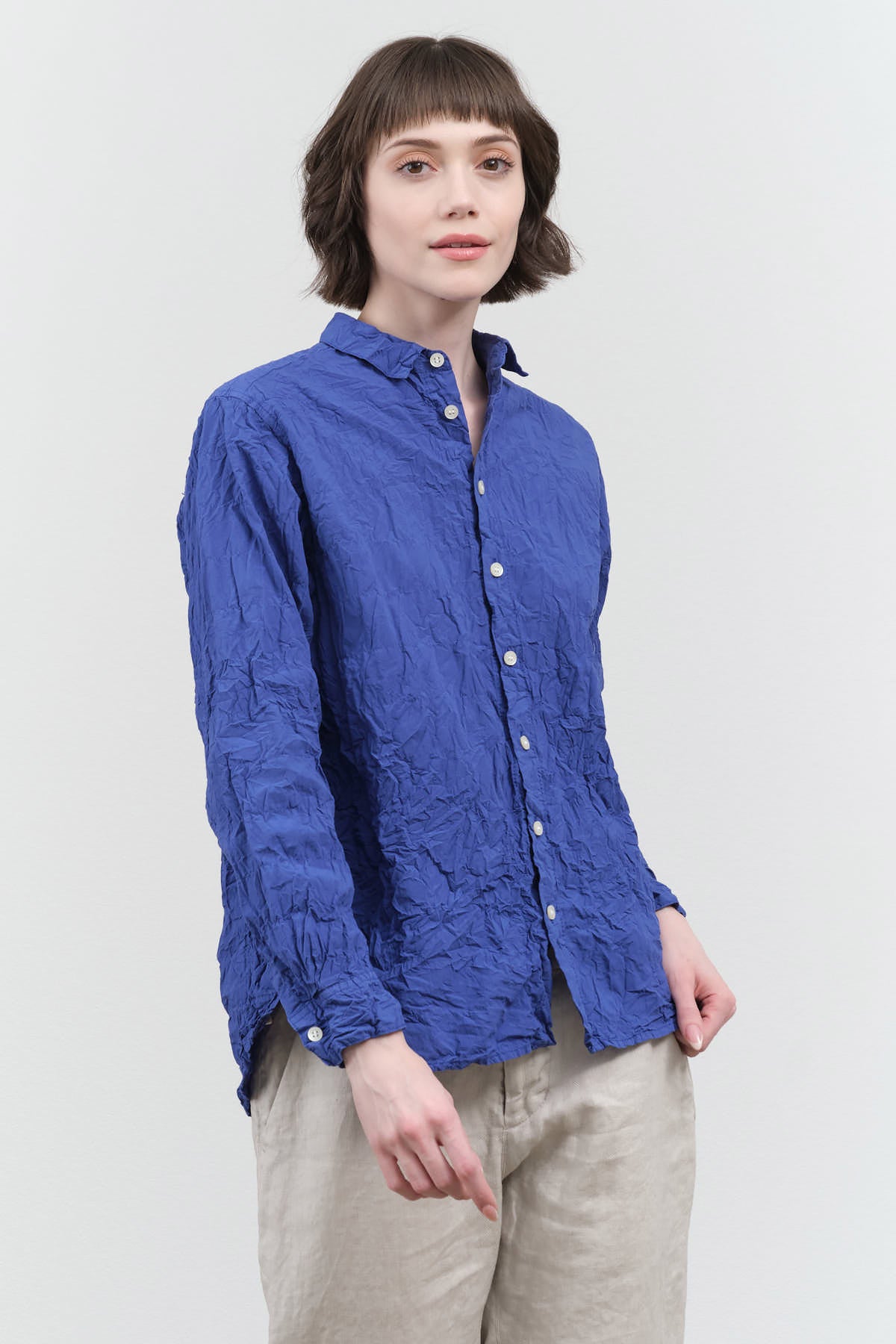 Styled view of Natural Wine Dye Blouse