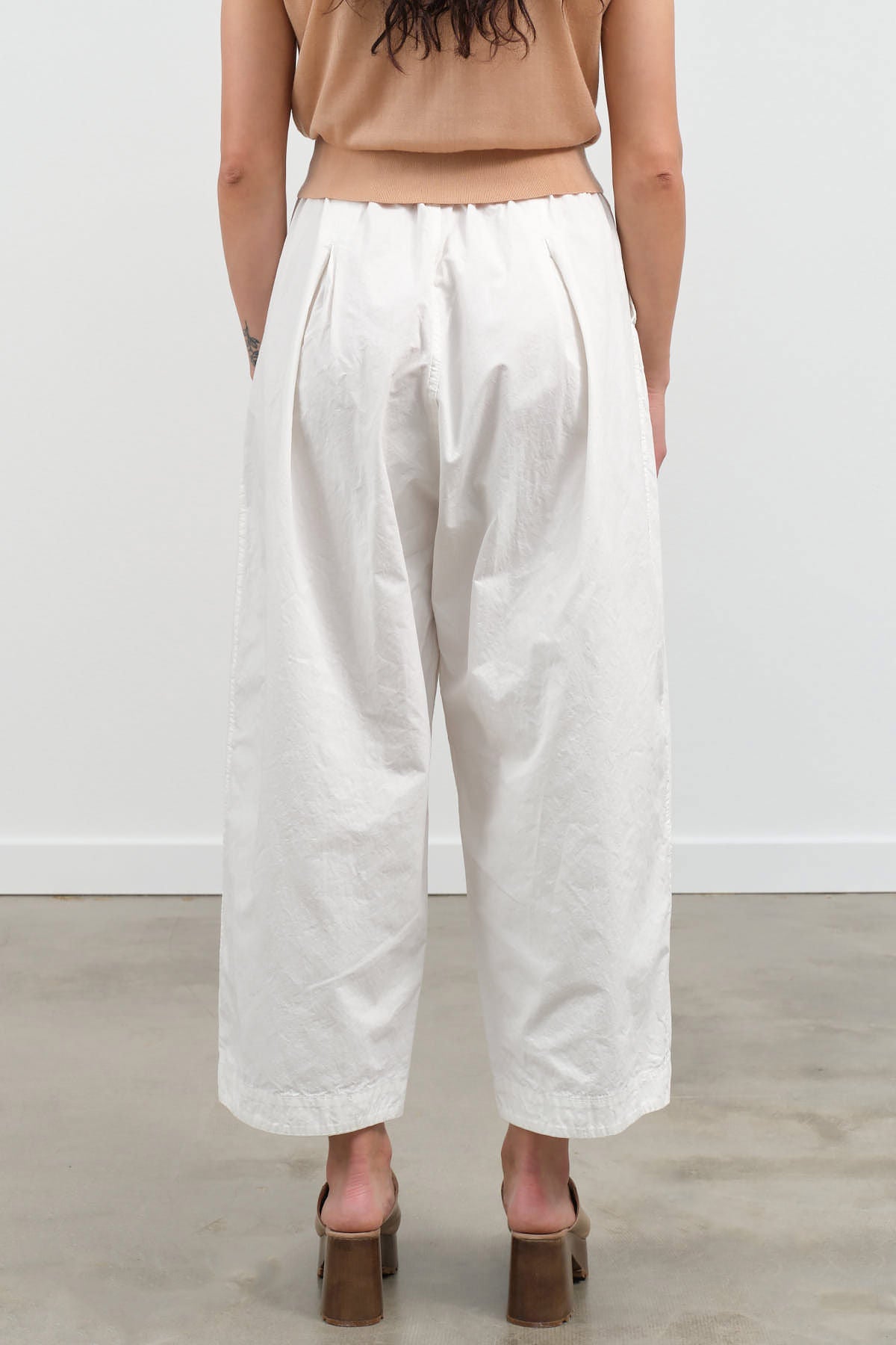 Back view of Pleated Wide Pants