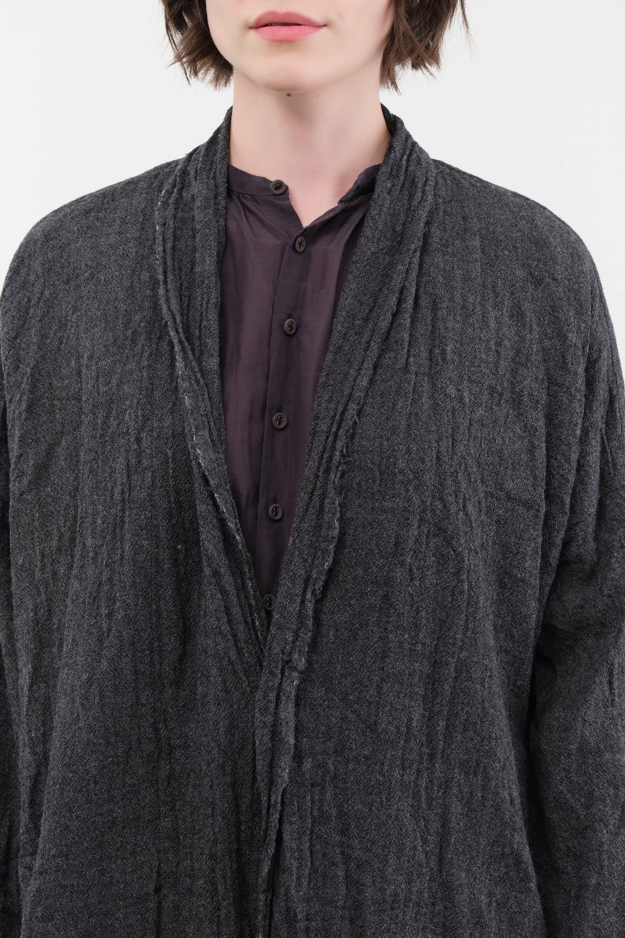 Pas de Calais Apparel Womens Outerwear Refined Wool Gauze Coat