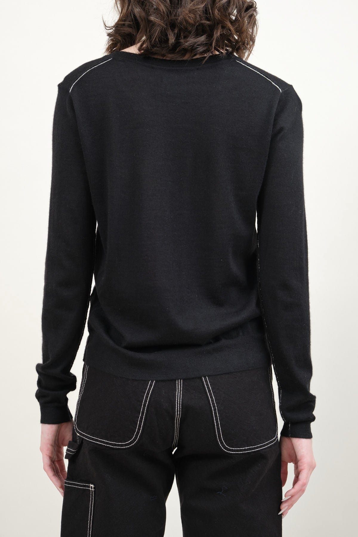 Back of L/S Crew in Black