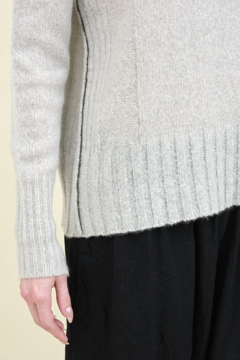 Hemline on Dreamy Pullover in Mist