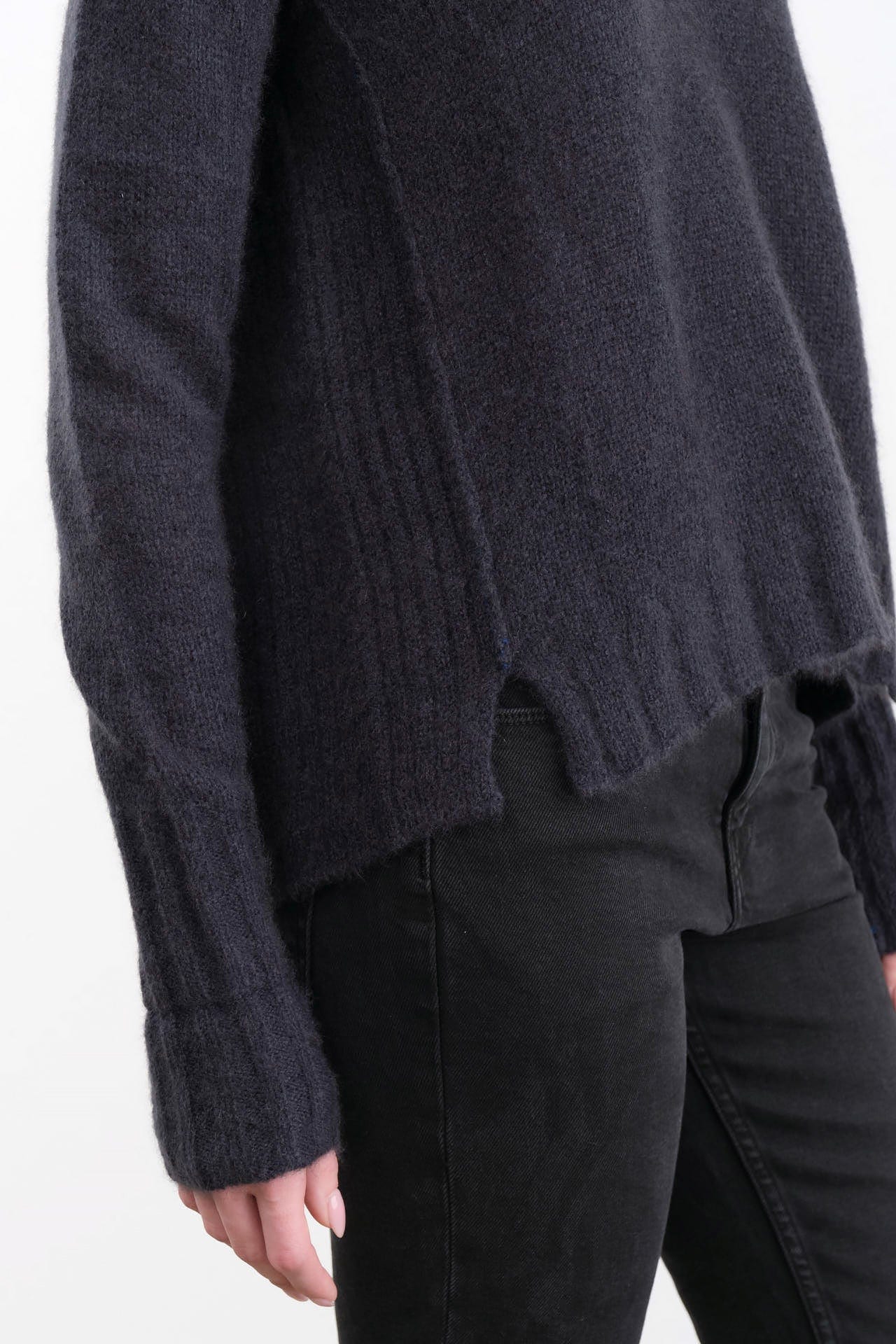 Paychi Guh Apparel Womens Sweaters Dreamy V-Neck Pullover in Black