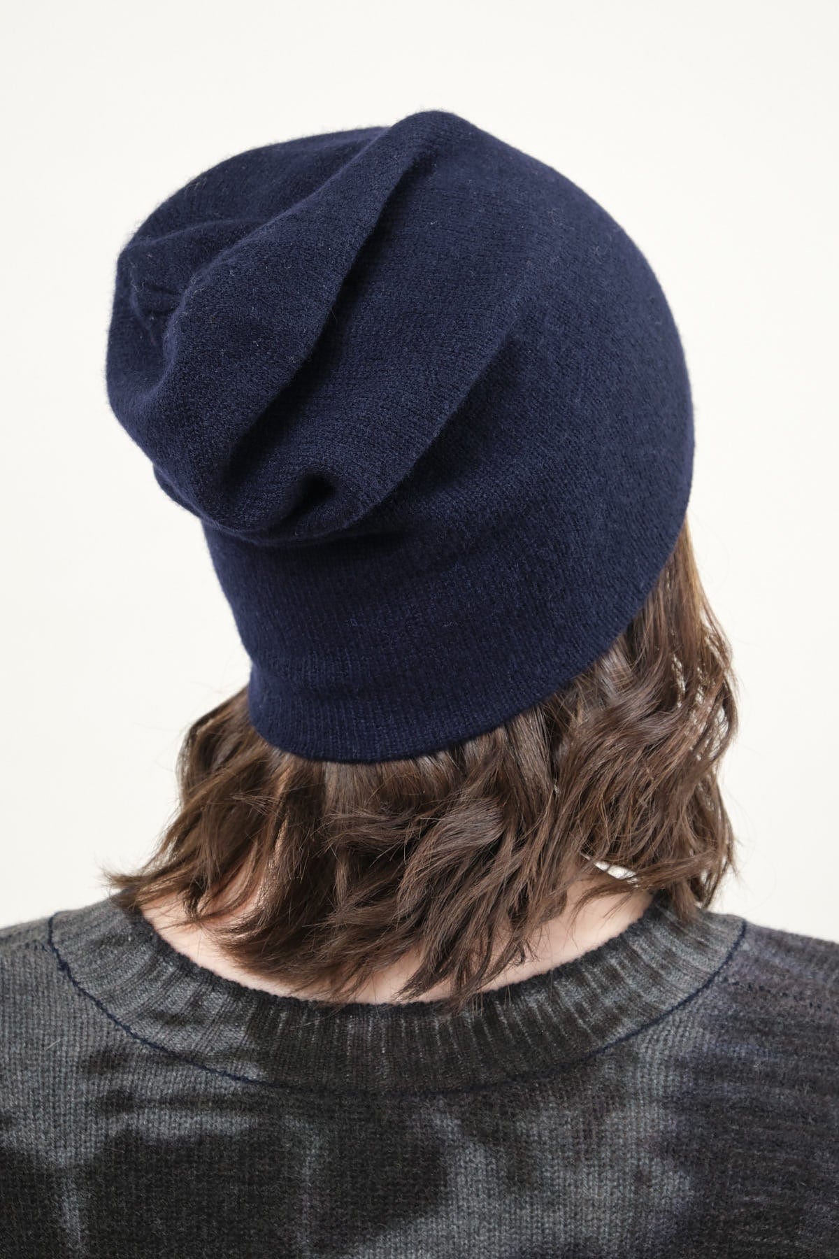 Slouchy Beanie in Navy