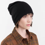 Paychi Guh Accessories Hats Slouchy Beanie in Black Black / One Size