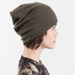 Paychi Guh Accessories Hats Slouchy Beanie in Olive Olive / One Size