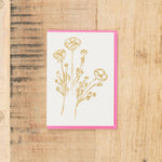 People Ive Loved Craft Stationery Gold Flowers Card