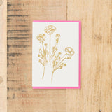 People Ive Loved Craft Stationery Gold Flowers Card