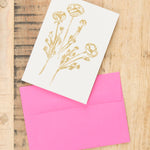 People Ive Loved Craft Stationery Gold Flowers Card