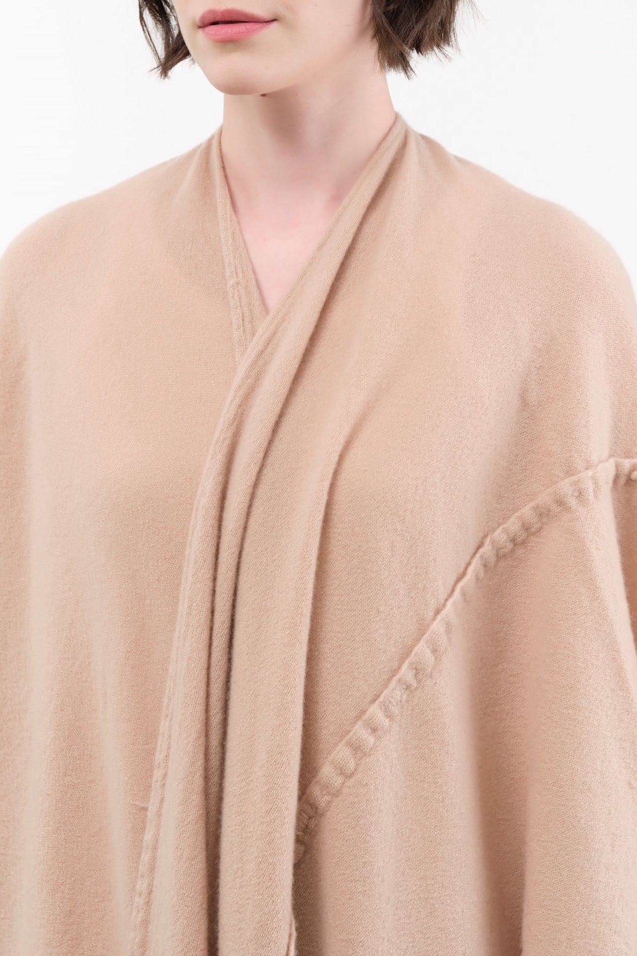 Private 0204 Accessories Scarves 1810 Pucho Cashmere Vintage Finish Scarf Sanda / One Size