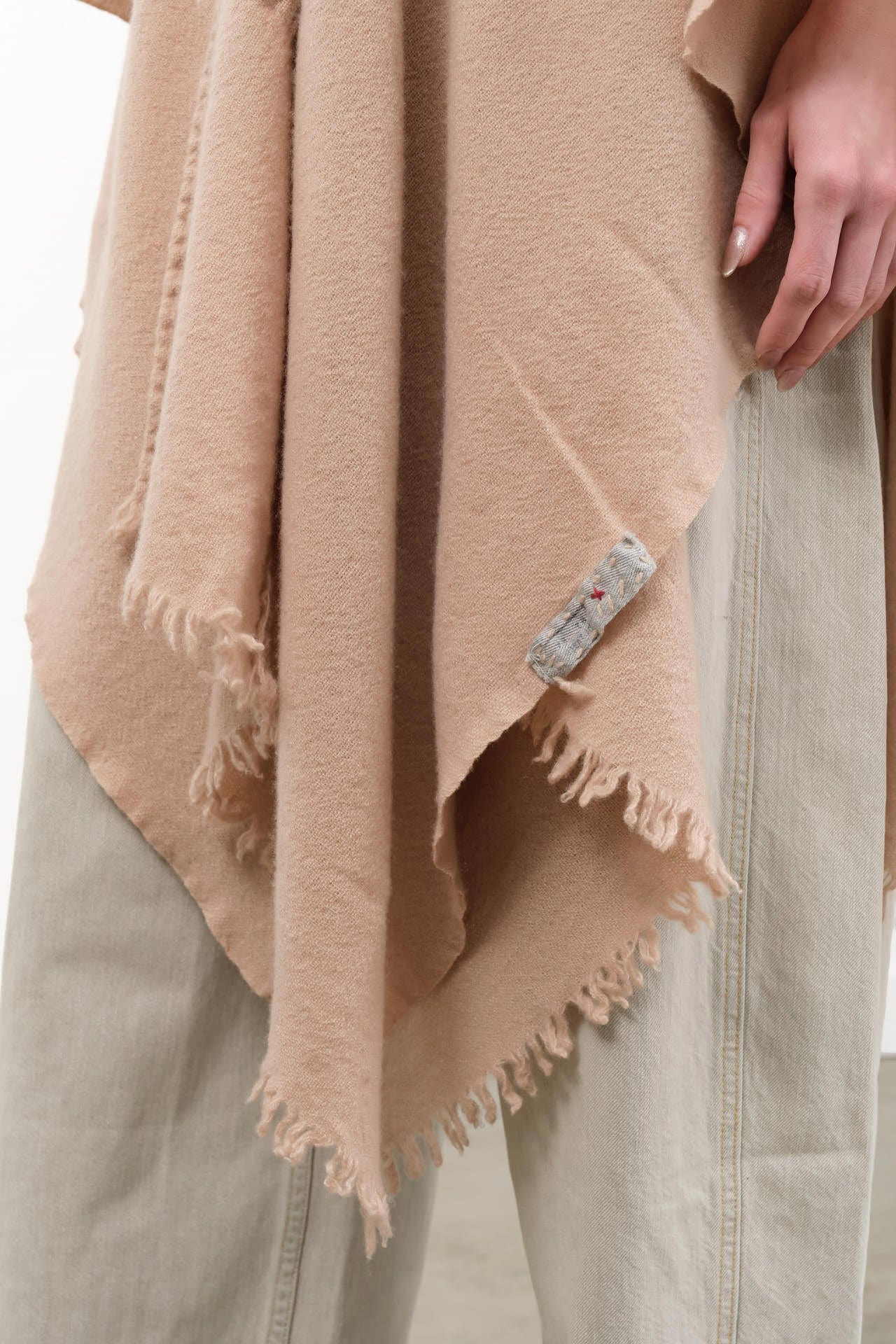 Private 0204 Accessories Scarves 1810 Pucho Cashmere Vintage Finish Scarf Sanda / One Size