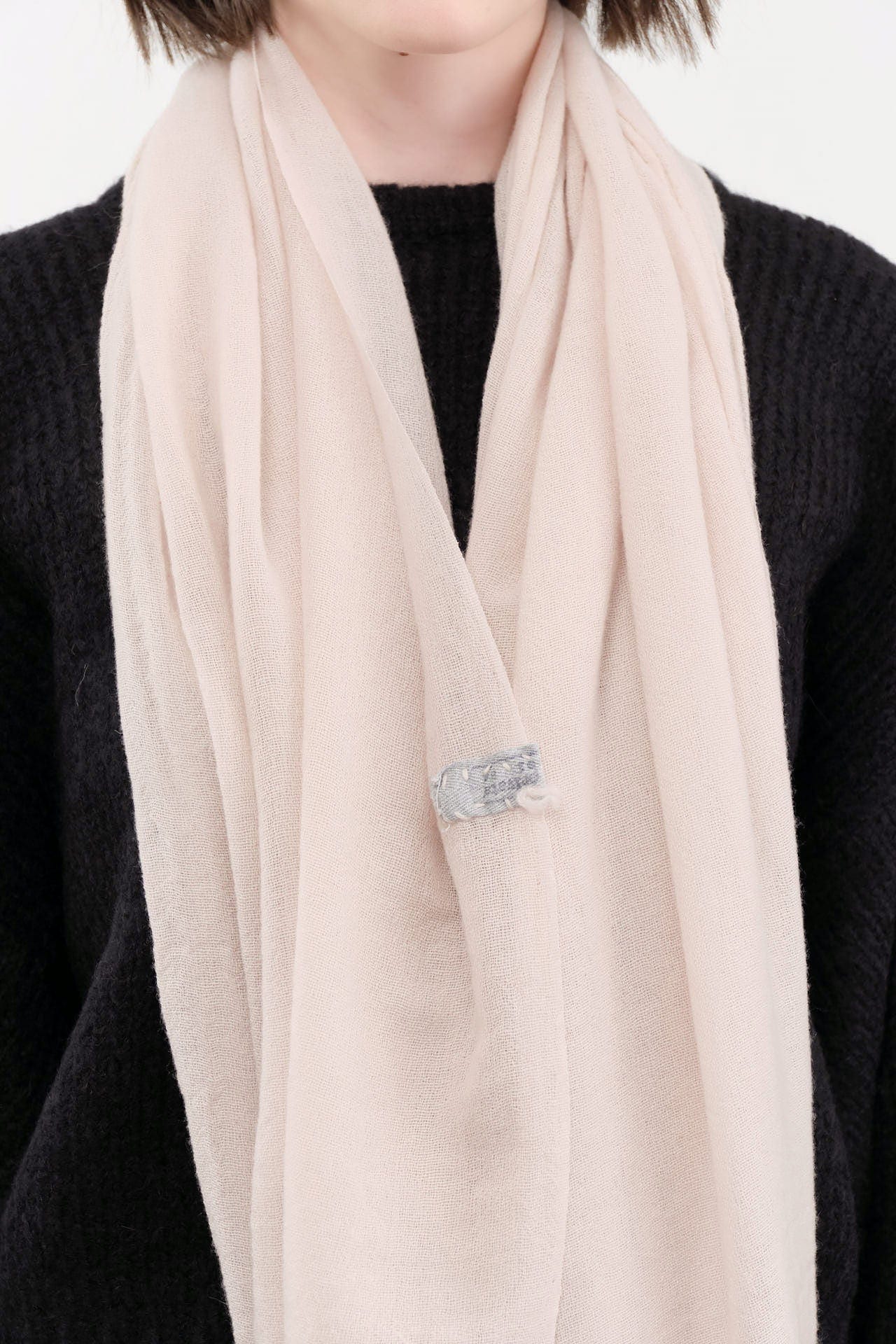 Private 0204 Accessories Scarves 601 Net Cashmere Scarf in Champagne Champagne / One Size