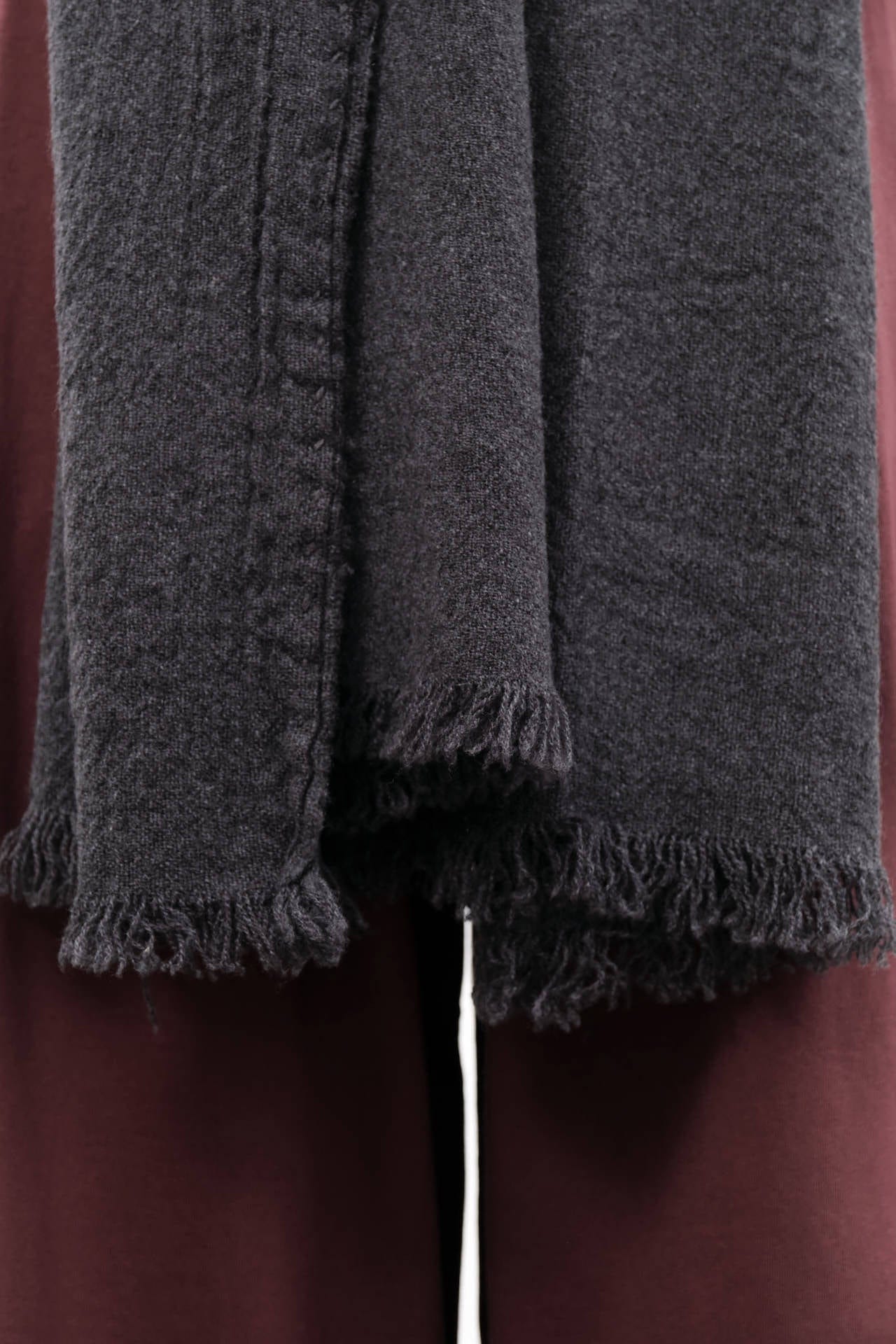 Private 0204 Accessories Scarves 615 Simple Picco Cashmere Scarf in Coal Coal / One Size