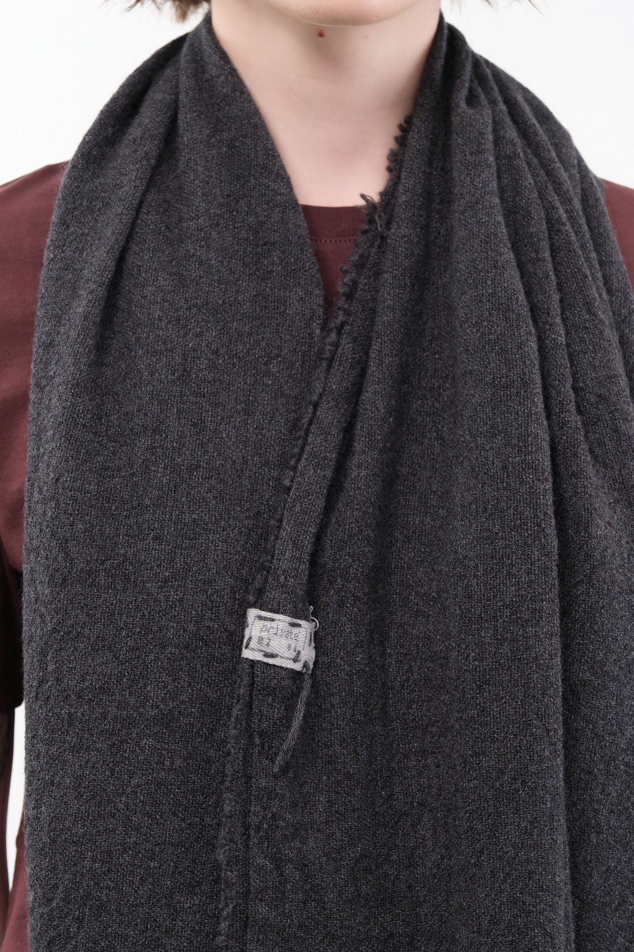 Private 0204 Accessories Scarves 615 Simple Picco Cashmere Scarf in Coal Coal / One Size