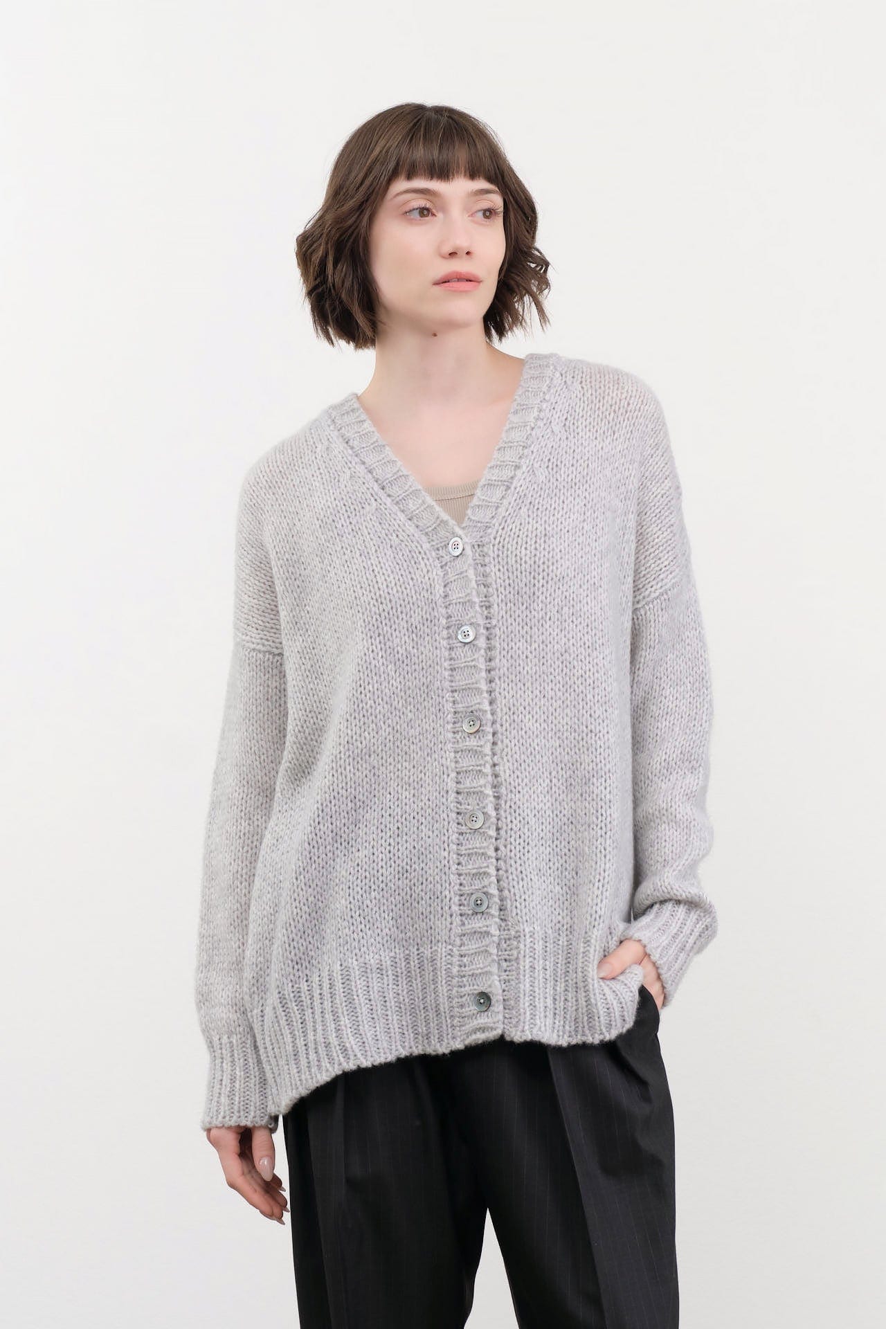 Private 0204 Apparel Womens Sweaters Cashmere Silk Cardigan