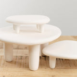 Tina Frey Designs Home Kitchen Serving Puddle Small Elevated Platter White