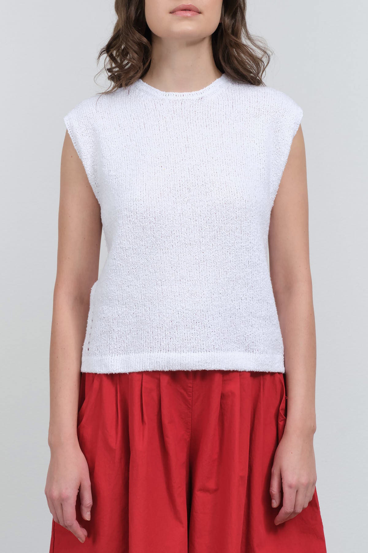 Front view of Alec Top in White