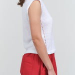 Side view of Alec Top in White