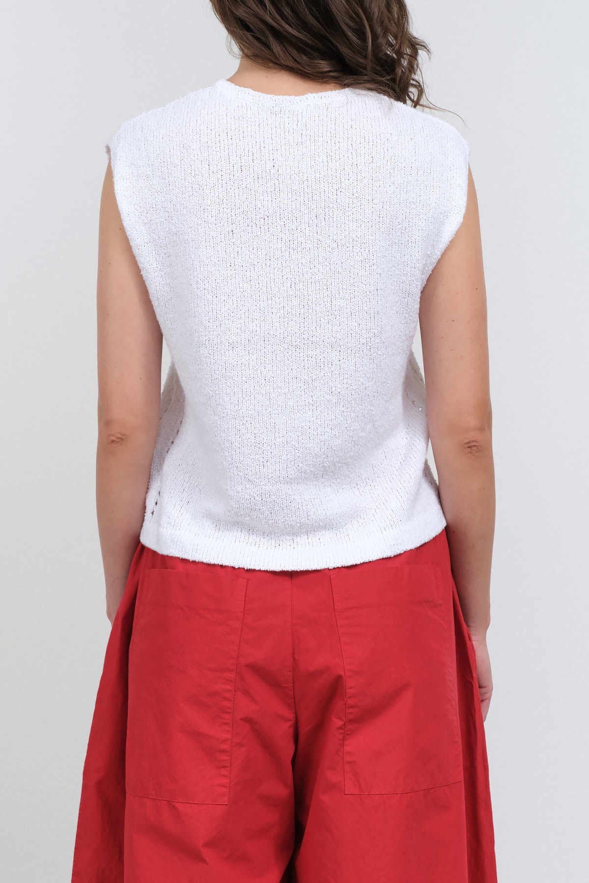 Back view of Alec Top in White