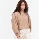 Rachel Comey Apparel Womens Blouses Arma Top Khaki / XSmall