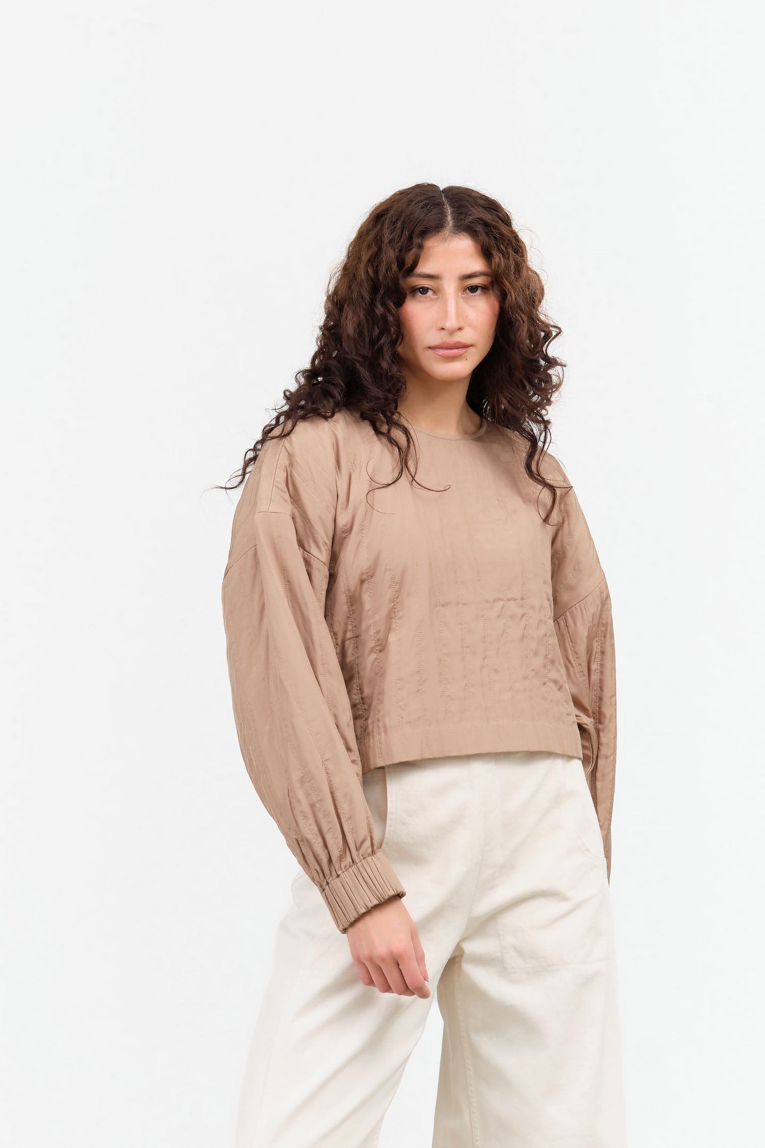 Rachel Comey Apparel Womens Blouses Arma Top Khaki / XSmall