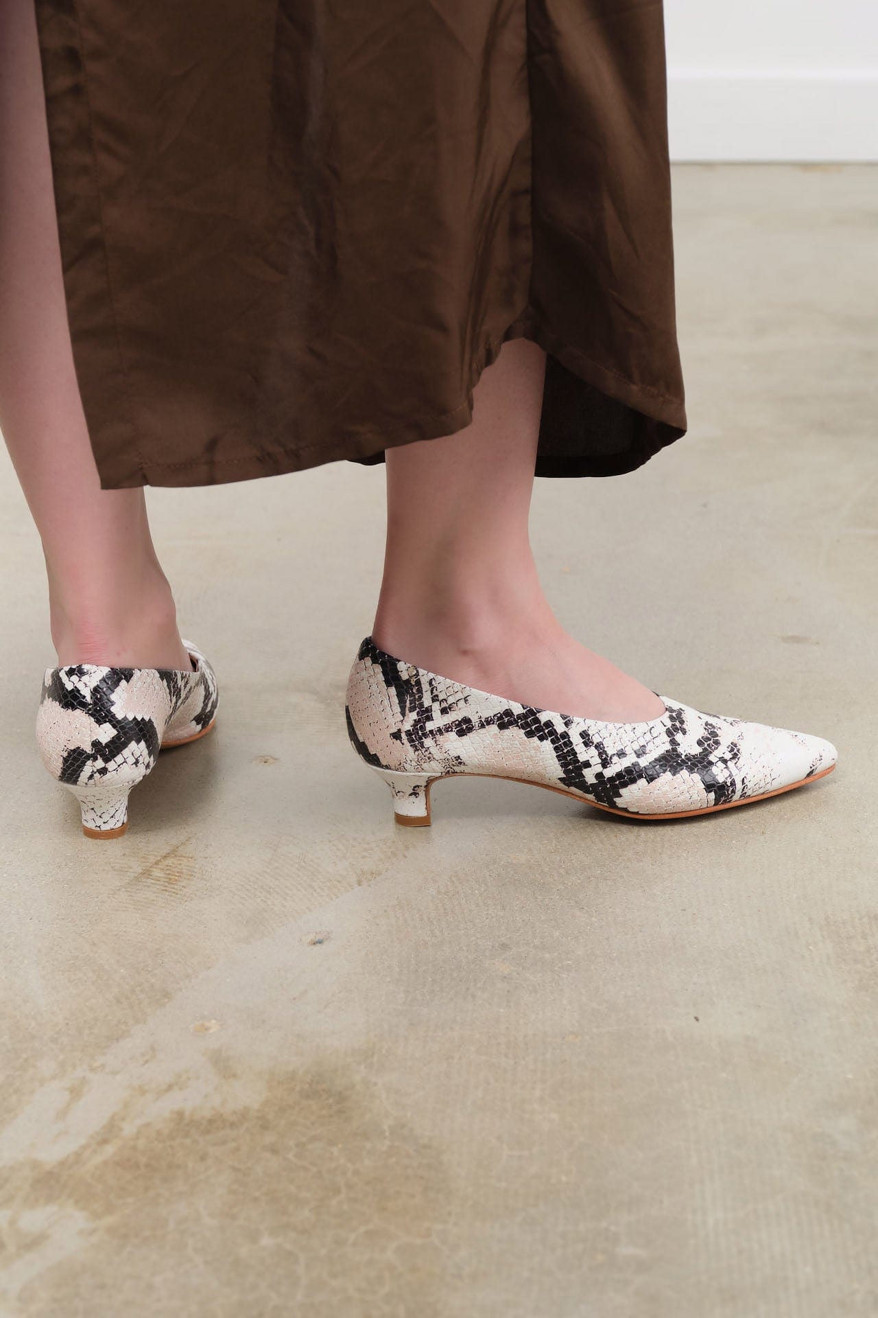 Rachel Comey Accessories Womens Shoes Clemmie Kitten Heel in Blush Multi