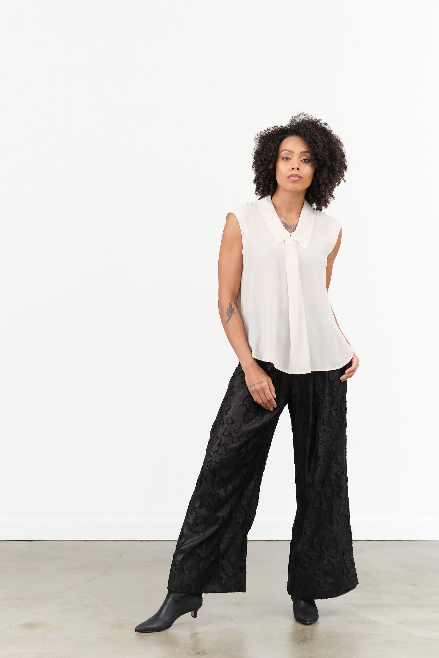 Rachel Comey Apparel Womens Pants Coxsone Pant in Fleur Du Mal Black Fleur Du Mal Black / 0