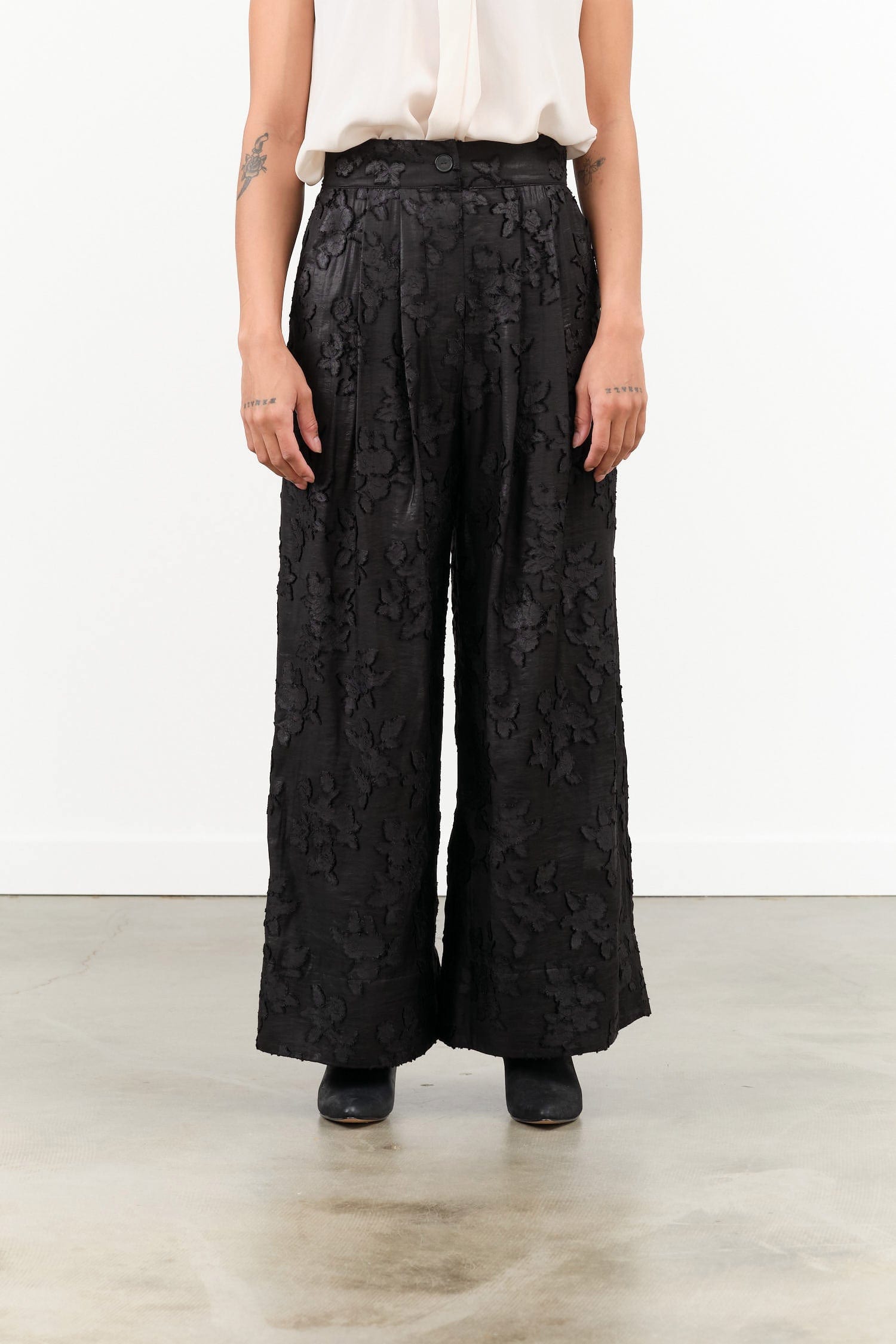 Rachel Comey Apparel Womens Pants Coxsone Pant in Fleur Du Mal Black