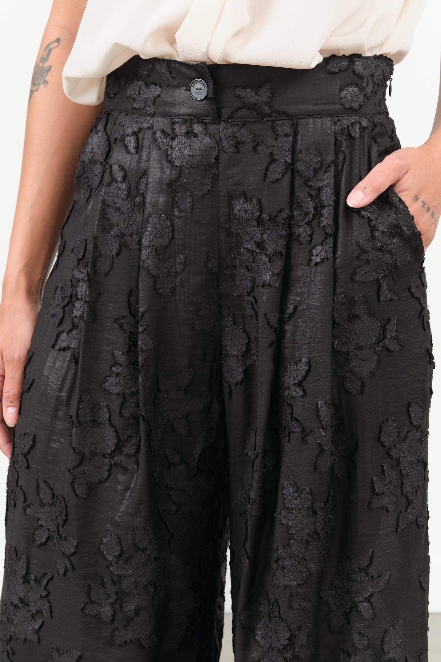 Rachel Comey Apparel Womens Pants Coxsone Pant in Fleur Du Mal Black