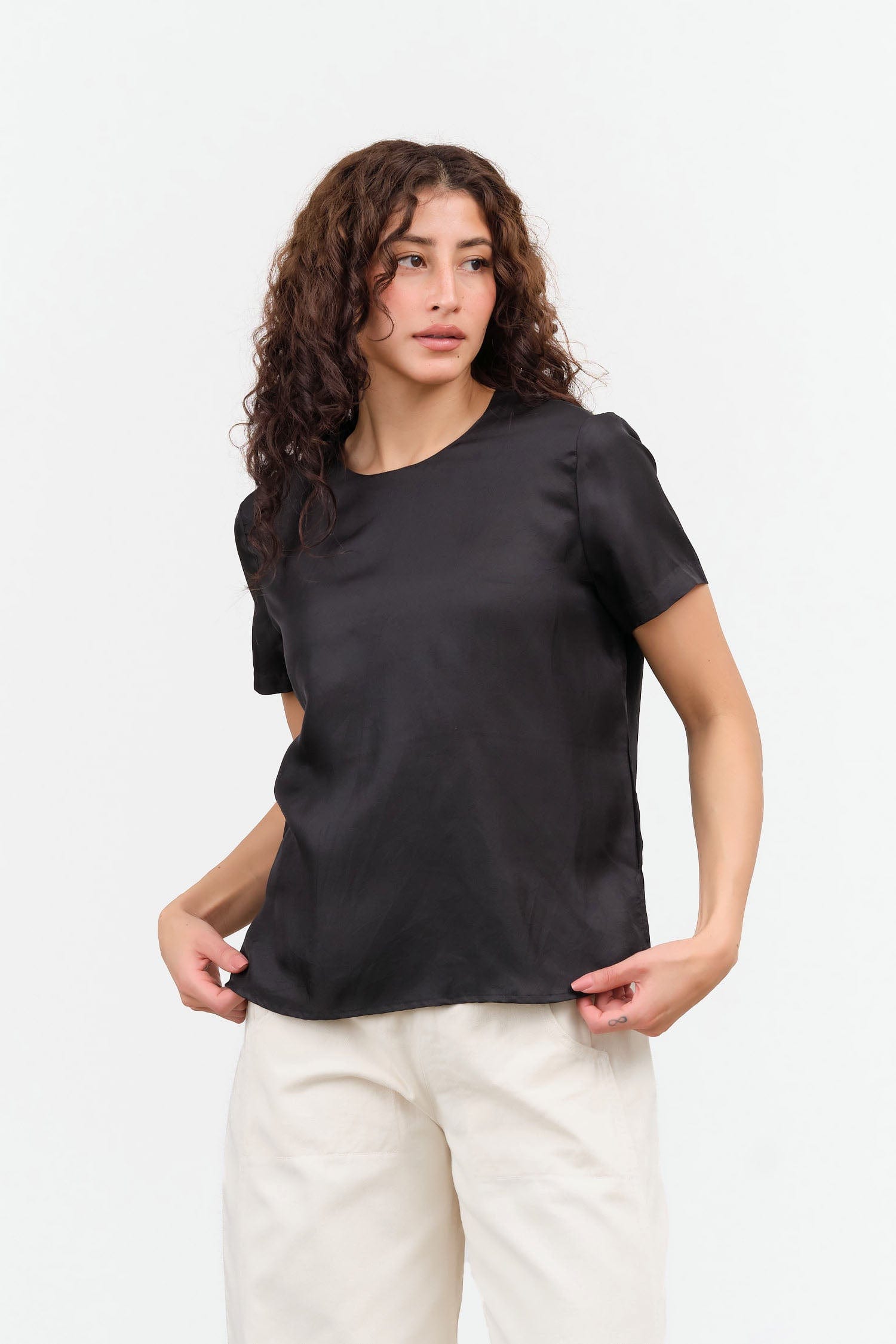 Rachel Comey Apparel Womens Blouses Delmara Top in Black Black / 00