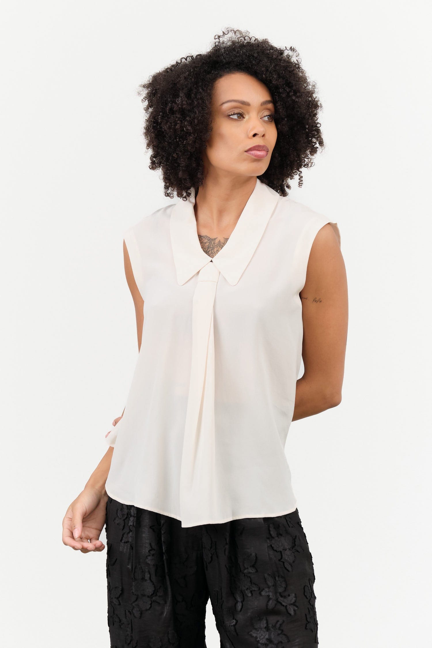 Rachel Comey Apparel Womens Blouses Duston Top in Ivory Ivory / 00