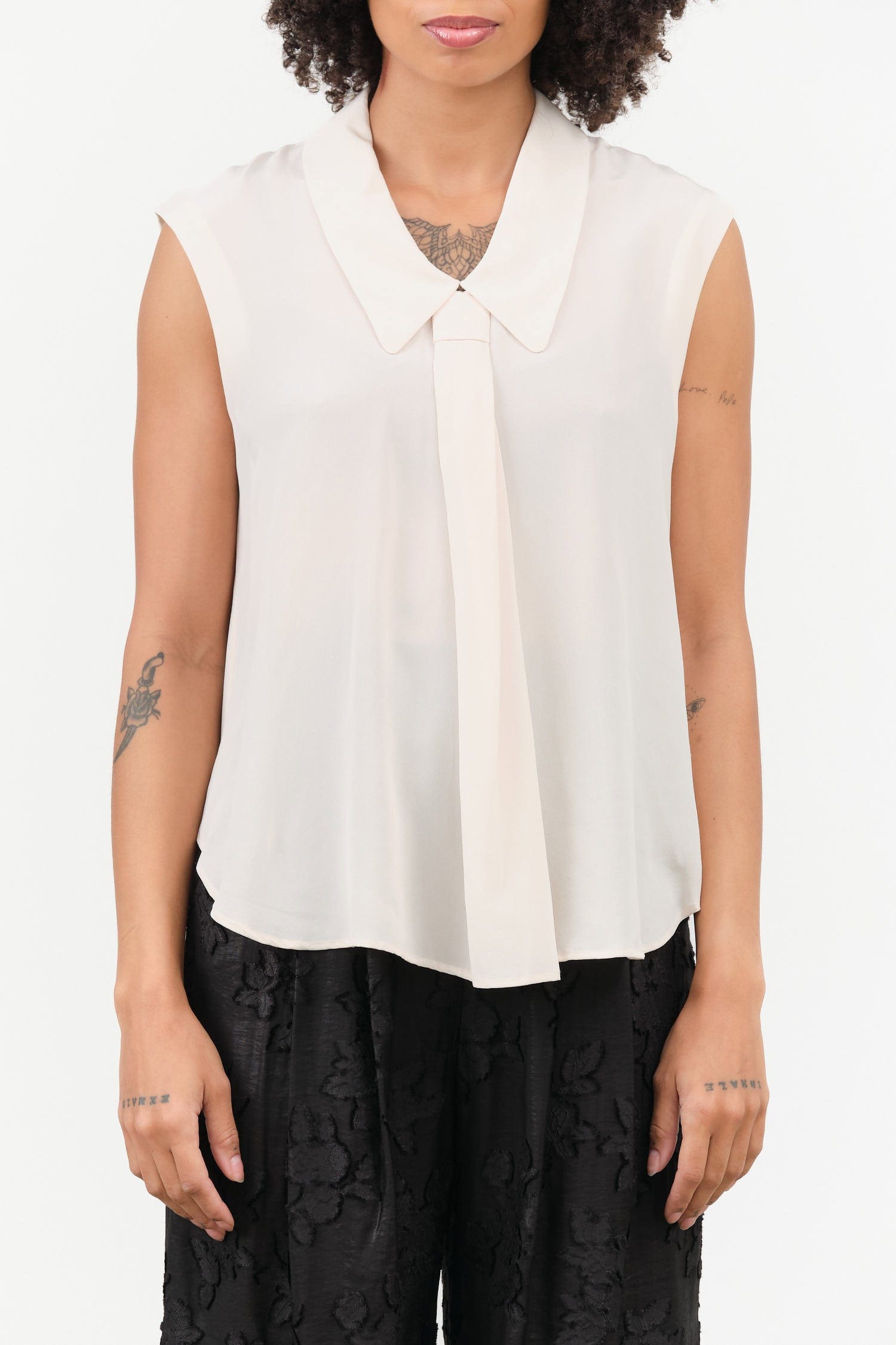 Rachel Comey Apparel Womens Blouses Duston Top in Ivory