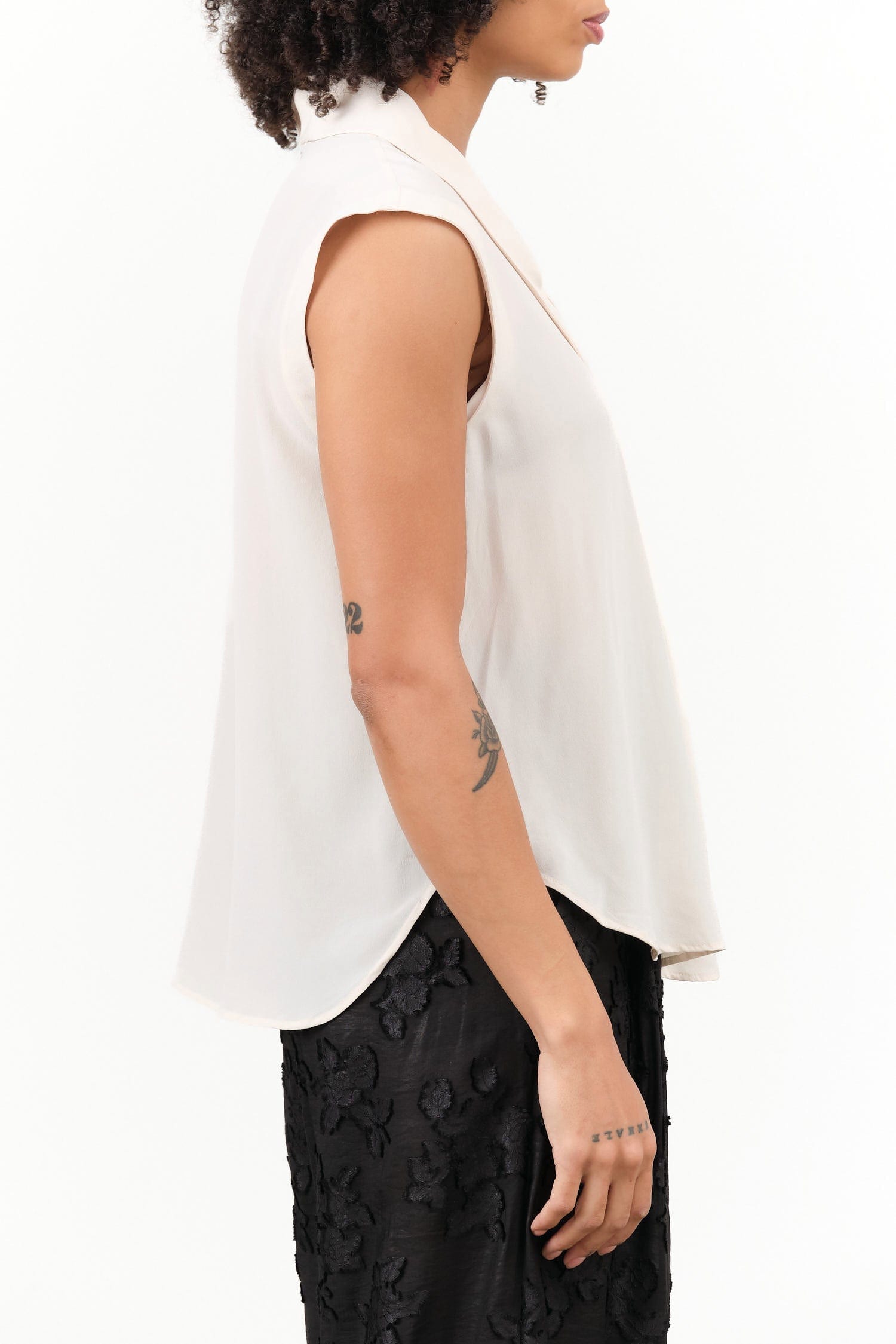 Rachel Comey Apparel Womens Blouses Duston Top in Ivory
