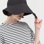 Front brim view of Fisherman Hat in Black