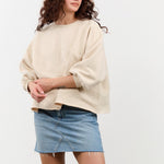Rachel Comey Apparel Womens Blouses Fond Sweatshirt in Buff
