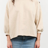 Rachel Comey Apparel Womens Blouses Fond Sweatshirt in Buff