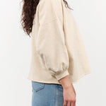 Rachel Comey Apparel Womens Blouses Fond Sweatshirt in Buff