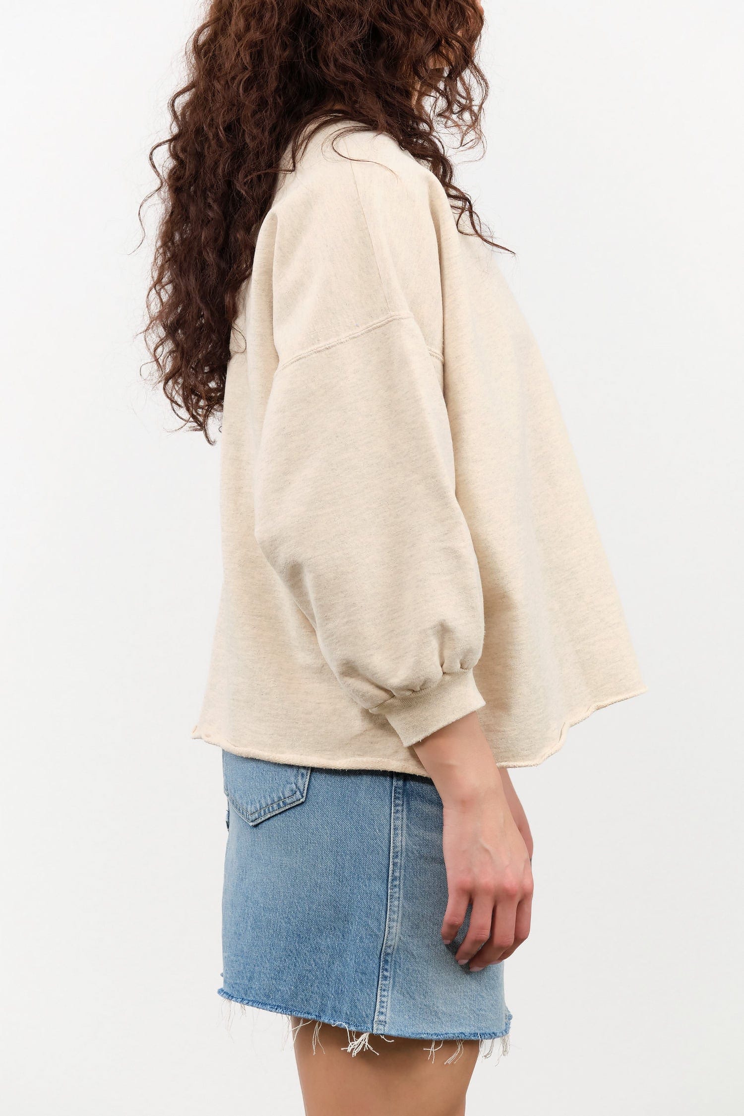 Rachel Comey Apparel Womens Blouses Fond Sweatshirt in Buff