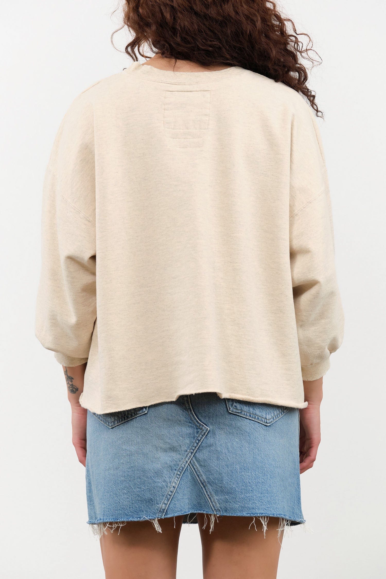 Rachel Comey Apparel Womens Blouses Fond Sweatshirt in Buff