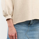 Rachel Comey Apparel Womens Blouses Fond Sweatshirt in Buff