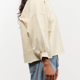 Rachel Comey Apparel Womens Blouses Fond Sweatshirt in Meringue