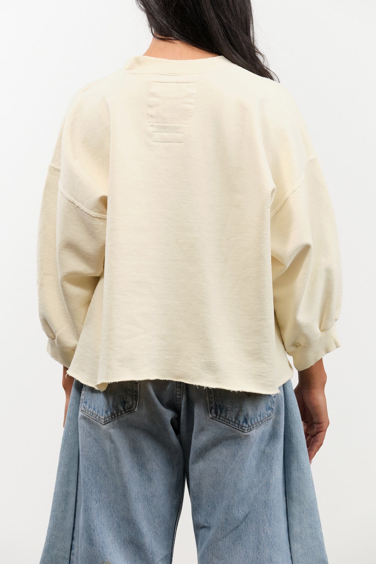 Rachel Comey Apparel Womens Blouses Fond Sweatshirt in Meringue