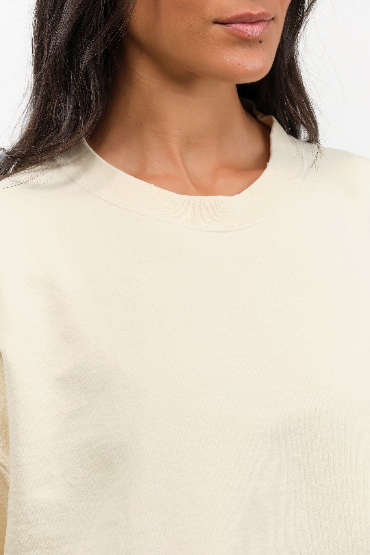 Rachel Comey Apparel Womens Blouses Fond Sweatshirt in Meringue