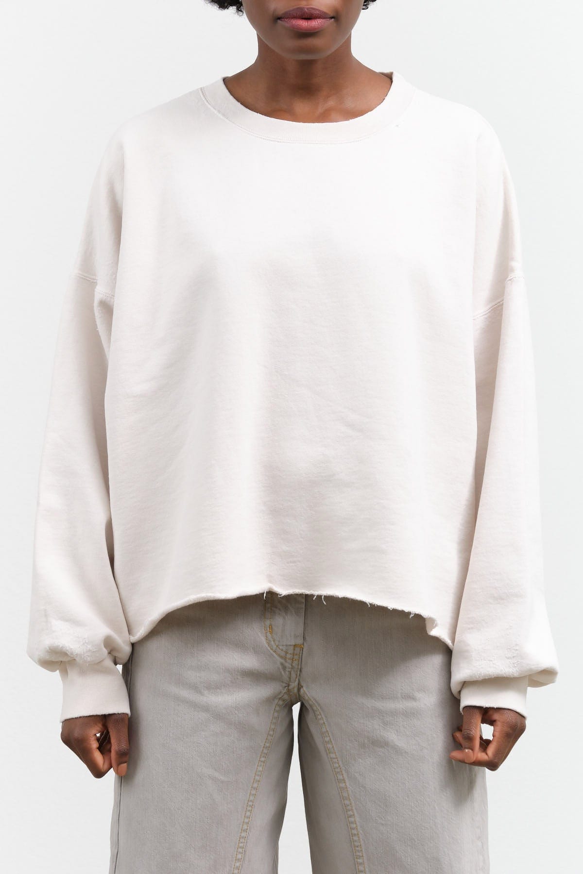 Rachel Comey Apparel Womens Blouses Fonder Sweatshirt in Dirty White Dirty White / XS/S