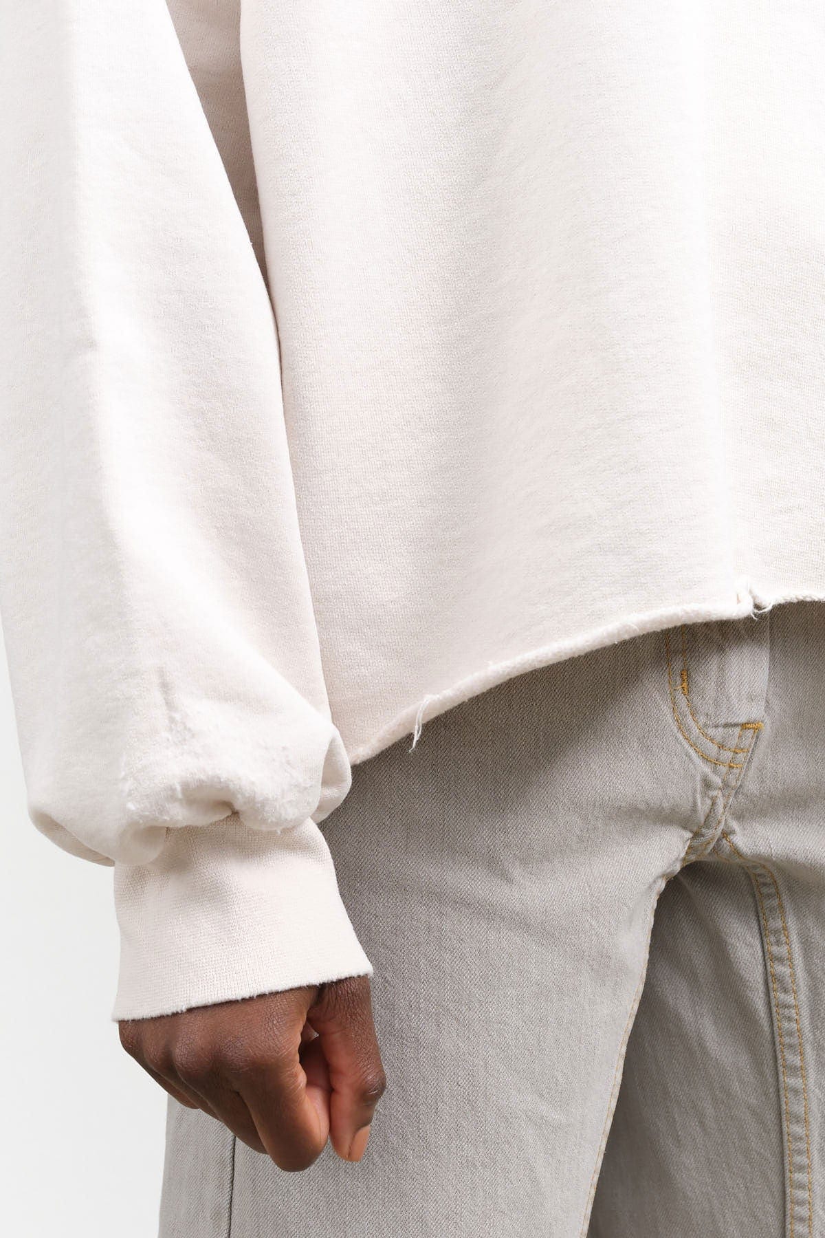 Rachel Comey Apparel Womens Blouses Fonder Sweatshirt in Dirty White Dirty White / XS/S