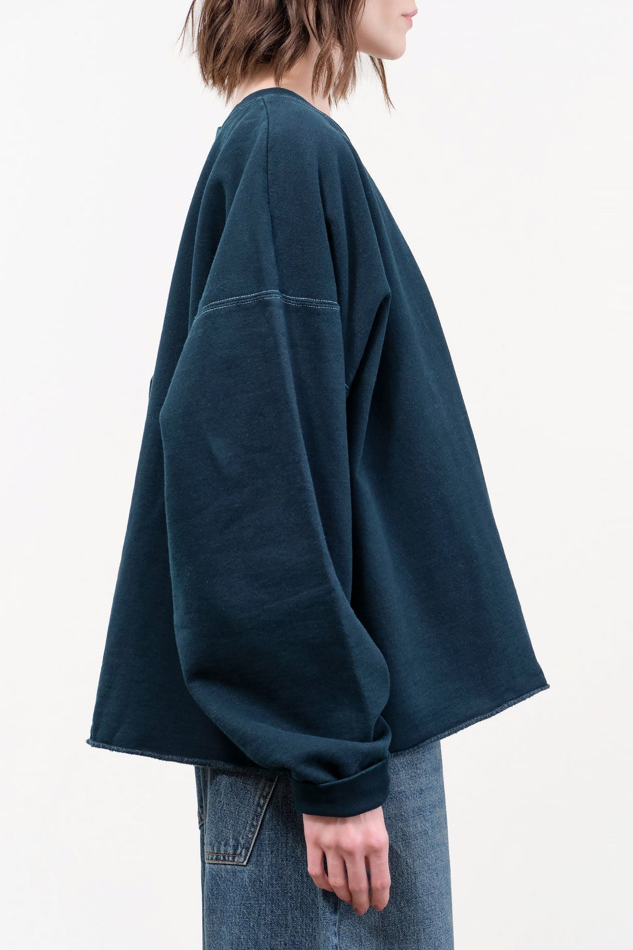 Rachel Comey Apparel Womens Lounge Fonder Sweatshirt in Teal Teal / XS/S