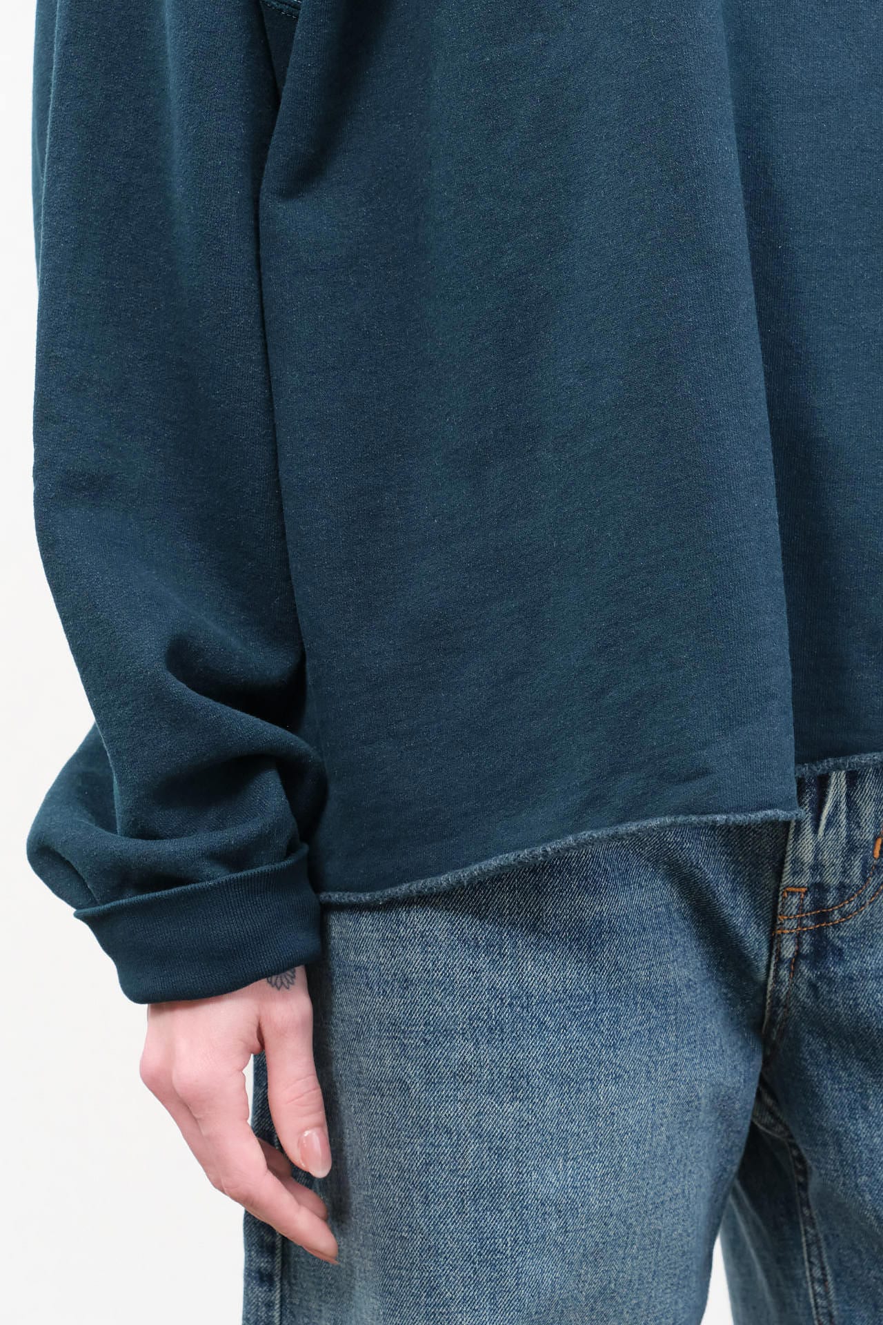 Rachel Comey Apparel Womens Lounge Fonder Sweatshirt in Teal Teal / XS/S