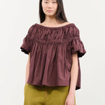 Rachel Comey Apparel Womens Blouses Jenn Top in Merlot