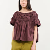 Rachel Comey Apparel Womens Blouses Jenn Top in Merlot