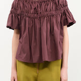 Rachel Comey Apparel Womens Blouses Jenn Top in Merlot
