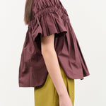 Rachel Comey Apparel Womens Blouses Jenn Top in Merlot
